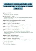 HEENT COMPREHENSIVE STUDY GUIDE 2026 FULL QUESTIONS AND SOLUTIONS GRADED A&plus;