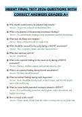 HEENT FINAL TEST 2026 QUESTIONS WITH CORRECT ANSWERS GRADED A&plus;