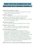 HEENT PRACTICE EXAMINATION 2026 QUESTIONS WITH ANSWERS GRADED A&plus;