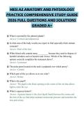 HESI A2 ANATOMY AND PHYSIOLOGY PRACTICE COMPREHENSIVE STUDY GUIDE 2026 FULL QUESTIONS AND SOLUTIONS GRADED A&plus;