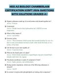 HESI A2 BIOLOGY CHAMBERLAIN CERTIFICATION SCRIPT 2026 QUESTIONS WITH SOLUTIONS GRADED A&plus;