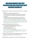 HESI MANAGEMENT PRACTICE EXAMINATION 2026 QUESTIONS WITH ANSWERS GRADED A&plus;