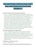 HESI NUTRITION CERTIFICATION SCRIPT 2026 QUESTIONS WITH SOLUTIONS GRADED A&plus;