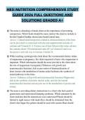 HESI NUTRITION COMPREHENSIVE STUDY GUIDE 2026 FULL QUESTIONS AND SOLUTIONS GRADED A&plus;