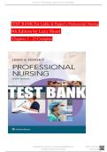 TEST BANK For Leddy & Pepper&rsquo;s Professional Nursing 9th Edition by Lucy Hood Chapters 1 - 22 Complete