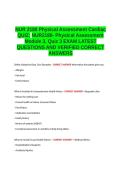NUR 2180 MODURE 3 Physical Assessment Cardiac QUIZ EXAM LATEST QUESTIONS AND VERIFIED CORRECT ANSWERS&period;