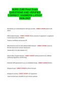 NURS 2180 Final Exam QUESTIONS AND VERIFIED CORRECT ANSWERS LATEST 2026-2027&period;