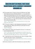 HESI RN EXIT V3 FINAL TEST 2026 QUESTIONS WITH CORRECT ANSWERS GRADED A&plus;