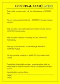 EVOC FINAL EXAM  QUESTIONS AND ANSWERS 2026