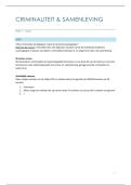Samenvatting criminaliteit & samenleving