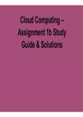 Cloud Computing Assignment 1b Study Guide 2025&sol; 2026 Practice Questions and Verified Solutions