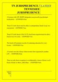 TN JURISPRUDENCE &sol;  TENNESSEE  JURISPRUDENCE QUESTIONS AND ANSWERS 2026