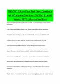 TNCC 9th Edition Final Test Exam Questions with Complete Solutions&vert; Verified &vert; Latest Version 2026 &vert; Guaranteed Pass