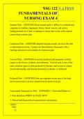 NSG 122  FUNDAMENTALS OF  NURSING EXAM 4 QUESTIONS AND ANSWERS 2026