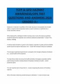 TCFP & GFD HAZMAT AWARENESS&sol;OPS TEST QUESTIONS AND ANSWERS 2026 GRADED A&plus;