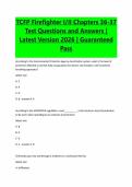 TCFP Firefighter I&sol;II Chapters 36-37 Test Questions and Answers &vert; Latest Version 2026 &vert; Guaranteed Pass