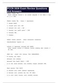 PCCN 2026 Exam Review Questions and Answers 