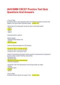 IAHCSMM CRCST Practice Test Quiz Questions And Answers