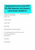 Randomized Practice Final TCFP FF2 2026 Questions and Answers &vert; Latest Version &vert;Graded A&plus;