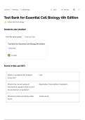 Essential Cell Biology 6th Edition Practice Test Bank &ndash; Questions & Answers with Explanations &lpar;2025&rpar;