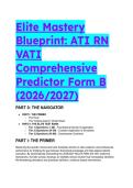2026&sol;2027 ATI RN VATI Comprehensive Predictor Form B &vert; Elite Mastery NCLEX-RN Test Bank & Rationale Guide