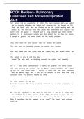 PCCN Review &ndash; Pulmonary Questions and Answers Updated 2026