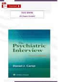 The Psychiatric Interview 4th Edition Test Bank 2026 &vert; Verified Questions & Answers