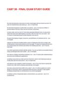 CABT 38 - FINAL EXAM STUDY GUIDE