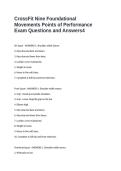 CrossFit Nine Foundational Movements Points of Performance Exam Questions and Answers