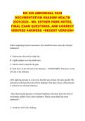 NR 509 ABDOMINAL PAIN DOCUMENTATION SHADOW HEALTH 2025&sol;2026 - MS&period; ESTHER PARK NOTES&comma; FINAL EXAM QUESTIONS&comma; AND CORRECT VERIFIED ANSWERS <RECENT VERSION>