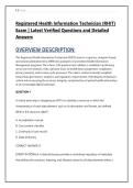 Registered Health Information Technician &lpar;RHIT&rpar; Exam &vert; Latest Verified Questions and Detailed  Answers 