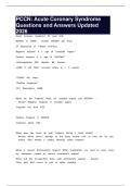 PCCN&colon; Acute Coronary Syndrome Questions and Answers Updated 2026
