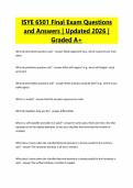 ISYE 6501 Final Exam Questions and Answers &vert; Updated 2026 &vert; Graded A&plus;