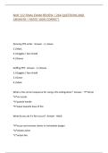 NUR 112 FINAL EXAM REVIEW &vert; 264 QUESTIONS AND ANSWERS &vert; RATED 100&percnt; CORRECT&period;