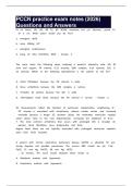 PCCN practice exam notes &lpar;2026&rpar; Questions and Answers