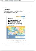 Introduction to Maternity & Pediatric Nursing 10th Edition Test Bank 2026 &vert; Verified Questions & Answers