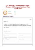 PSY 395 Exam 3 Questions and Correct Answers with Complete Solutions &vert; New Update 2026
