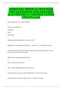 Assistant Produce Manager Test Questions and Answers Complete Study Guide with Solutions