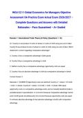 WGU C211 Global Economics for Managers Objective Assessment OA Practice Exam Actual Exam 2026&sol;2027 &ndash; Complete Questions and Answers with Detailed Rationales &ndash; Pass Guaranteed &ndash; A&plus; Graded