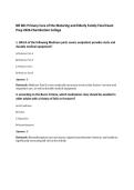 NR 601 Primary Care of the Maturing and Elderly Family Final Exam Prep 2026 Chamberlain College