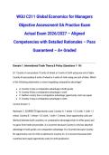 WGU C211 Global Economics for Managers Objective Assessment OA Practice Exam Actual Exam 2026&sol;2027 &ndash; Aligned Competencies with Detailed Rationales &ndash; Pass Guaranteed &ndash; A&plus; Graded