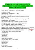 Portage Learning Anatomy & Physiology II &ndash; Module 6 Exam 2026&sol;2027 Upgraded Questions and Answers