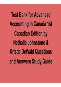 Test Bank for Advanced Accounting in Canada&comma; 1st Canadian Edition by Nathalie Johnstone & Kristie &lbrack;Last Name&rsqb; &ndash; Complete Questions and Answers 2026