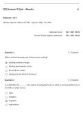 EN 130&vert;LESSON QUIZ 3&vert;Nicole Isamoyer - English Composition I - Parent Organization&vert; Updated 2026&vert;Ashworth College