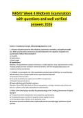 NR547 Week 4 Midterm Examination with questions and well verified answers 2026