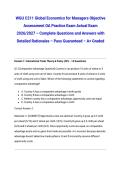 WGU C211 Global Economics for Managers Objective Assessment OA Practice Exam Actual Exam 2026&sol;2027 &ndash; Complete Questions and Answers with Detailed Rationales &ndash; Pass Guaranteed &ndash; A&plus; Graded