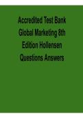 Accredited Test Bank &ndash; Global Marketing&comma; 8th Edition by Svend Hollensen &ndash; Questions & Answers 2026