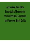 Accredited Test Bank &ndash; Essentials of Economics&comma; 5th Edition by Alan S&period; Blinder Brue &ndash; Questions and Answers Study Guide 2026