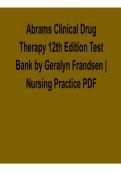 Abrams Clinical Drug Therapy Package deal information