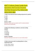 NOCTI Culinary Study Guide Exam  Questions And Correct Answers  &lpar;Verified Answers&rpar; Plus Rationales  2025&sol;2026 Q&A 